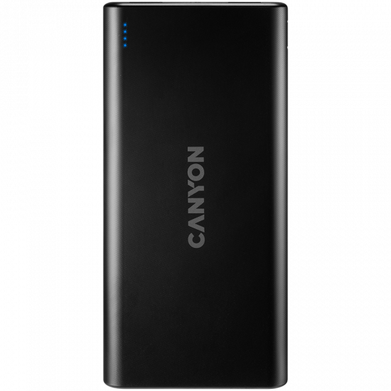 CANYON PB-106 Power bank 10000mAh Li-poly battery, Input 5V/2A, Output 5V/2.1A(Max), USB cable length 0.3m, 140*68*16mm, 0.24Kg, Black CANYON PB-106 Power bank 10000mAh Li-poly battery, Input 5V/2A, Output 5V/2.1A(Max), USB cable length 0.3m, 140*68*16mm, 0.24Kg, Black