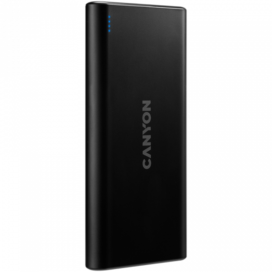 CANYON PB-106 Power bank 10000mAh Li-poly battery, Input 5V/2A, Output 5V/2.1A(Max), USB cable length 0.3m, 140*68*16mm, 0.24Kg, Black CANYON PB-106 Power bank 10000mAh Li-poly battery, Input 5V/2A, Output 5V/2.1A(Max), USB cable length 0.3m, 140*68*16mm, 0.24Kg, Black