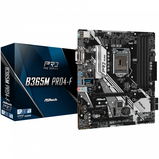 ASROCK Main Board Desktop B365 (S1151, 4xDDR4,2xPCIe x16,1xPCI Ex1, 6 SATA3 ,1x Ultra M.2, M.2 socket, GLAN,VGA,DVI,HDMI,USB 3.1) mATX retail ASROCK Main Board Desktop B365 (S1151, 4xDDR4,2xPCIe x16,1xPCI Ex1, 6 SATA3 ,1x Ultra M.2, M.2 socket, GLAN,VGA,DVI,HDMI,USB 3.1) mATX retail