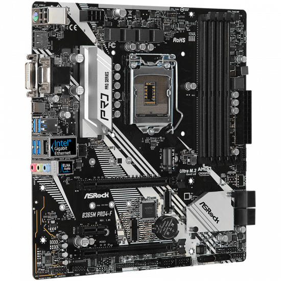 ASROCK Main Board Desktop B365 (S1151, 4xDDR4,2xPCIe x16,1xPCI Ex1, 6 SATA3 ,1x Ultra M.2, M.2 socket, GLAN,VGA,DVI,HDMI,USB 3.1) mATX retail ASROCK Main Board Desktop B365 (S1151, 4xDDR4,2xPCIe x16,1xPCI Ex1, 6 SATA3 ,1x Ultra M.2, M.2 socket, GLAN,VGA,DVI,HDMI,USB 3.1) mATX retail