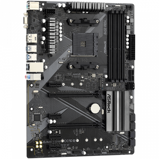 ASROCK Main Board Desktop B450 PRO4 (B450, AM4, 4xDDR4, HDMI/DP/D-Sub, 2 PCIe 3.0 x16, 4 PCIe 2.0 x1, 2xM.2, 6 SATA3, 1x USB-C, 2xUSB 2.0, 5x USB 3.2, 1xCOM Port Header, ATX, Retail) ASROCK Main Board Desktop B450 PRO4 (B450, AM4, 4xDDR4, HDMI/DP/D-Sub, 2 PCIe 3.0 x16, 4 PCIe 2.0 x1, 2xM.2, 6 SATA3, 1x USB-C, 2xUSB 2.0, 5x USB 3.2, 1xCOM Port Header, ATX, Retail)