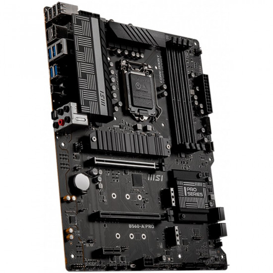 MSI B560-A PRO, ATX, Socket 1200, Dual Channel DDR4 up to 5066(OC)MHz, 2x PCIe x16 slots, 3x M.2 slots, 1x HDMI, 1x DP, 5x USB 3.2, 4x USB 2.0, Type-C, 7.1 HD Audio, 2.5Gbps LAN MSI B560-A PRO, ATX, Socket 1200, Dual Channel DDR4 up to 5066(OC)MHz, 2x PCIe x16 slots, 3x M.2 slots, 1x HDMI, 1x DP, 5x USB 3.2, 4x USB 2.0, Type-C, 7.1 HD Audio, 2.5Gbps LAN