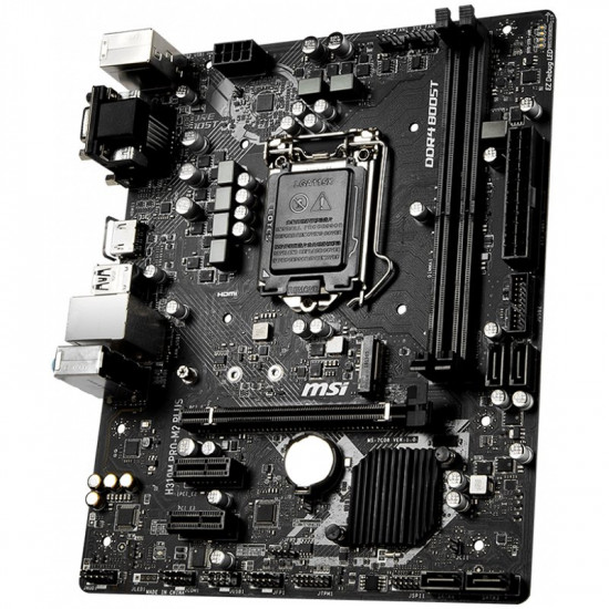 MSI H310M PRO-M2 PLUS, mATX, Socket 1151, Dual Channel DDR4 up to 2666 MHz, 1 x PCIe 3.0 x16 slot, 1 x M.2 slot, 1x HDMI, 1x DVI-D, 1x VGA, 2x USB 3.1 Gen1, 4x USB 2.0, 7.1 HD Audio, 1Gbps LAN MSI H310M PRO-M2 PLUS, mATX, Socket 1151, Dual Channel DDR4 up to 2666 MHz, 1 x PCIe 3.0 x16 slot, 1 x M.2 slot, 1x HDMI, 1x DVI-D, 1x VGA, 2x USB 3.1 Gen1, 4x USB 2.0, 7.1 HD Audio, 1Gbps LAN