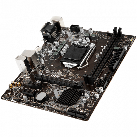 MSI H310M PRO-VDH, mATX, Socket 1151, Dual Channel DDR4 2666 MHz, 1x PCIe 3.0 x16 slot, 1x VGA, 1x DVI-D, 1x HDMI, 2x USB 3.1 Gen1, 4x USB 2.0, 7.1 HD Audio, 1Gbps LAN MSI H310M PRO-VDH, mATX, Socket 1151, Dual Channel DDR4 2666 MHz, 1x PCIe 3.0 x16 slot, 1x VGA, 1x DVI-D, 1x HDMI, 2x USB 3.1 Gen1, 4x USB 2.0, 7.1 HD Audio, 1Gbps LAN