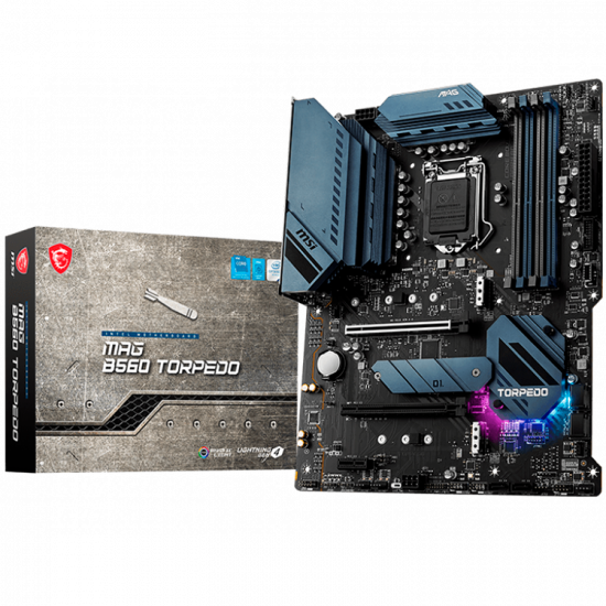 MSI MAG B560 TORPEDO, ATX, Socket 1200, Dual Channel DDR4 5066(OC)MHz, 2x PCIe x16 slots, 3x M.2 slots, 1x HDMI, 1x DP, 5x USB 3.2, 4x USB 2.0, Type-C, 7.1 HD Audio, 2.5Gbps+1Gbps LAN