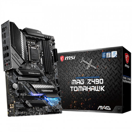 MSI MAG Z490 TOMAHAWK, ATX, Socket 1200, Dual Channel DDR4 5000(OC)MHz, 2x PCIe 3.0 x16 slots, 2x M.2 slots, 1x HDMI, 1x DP, 2x USB 3.2 Gen2, 4x USB 3.2 Gen1, 2x USB 2.0, Type-C, 7.1 HD Audio, 2.5Gbps + 1Gbps LAN MSI MAG Z490 TOMAHAWK, ATX, Socket 1200, Dual Channel DDR4 5000(OC)MHz, 2x PCIe 3.0 x16 slots, 2x M.2 slots, 1x HDMI, 1x DP, 2x USB 3.2 Gen2, 4x USB 3.2 Gen1, 2x USB 2.0, Type-C, 7.1 HD Audio, 2.5Gbps + 1Gbps LAN