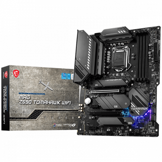 MSI MAG Z590 TOMAHAWK WIFI, ATX, Socket 1200, Dual Channel DDR4 5333(OC)MHz, 2x PCIe x16 slots, 3x M.2 slots, 1х HDMI, 1x DP, 6x USB 3.2, 2x USB 2.0, Type-C, 7.1 HD Audio, 2.5Gbps LAN, WIFI, BT MSI MAG Z590 TOMAHAWK WIFI, ATX, Socket 1200, Dual Channel DDR4 5333(OC)MHz, 2x PCIe x16 slots, 3x M.2 slots, 1х HDMI, 1x DP, 6x USB 3.2, 2x USB 2.0, Type-C, 7.1 HD Audio, 2.5Gbps LAN, WIFI, BT