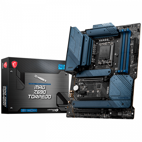 MSI MAG Z690 TORPEDO, ATX, Socket 1700, Dual Channel DDR5 6400(OC)MHz, 3x PCIe x16 slots, 4x M.2 slots, 1x HDMI, 1x DP, 1x USB3.2 Gen2x2, 3x USB 3.2 Gen 2, 2x USB 3.2 Gen 1, 2x USB 2.0, Type-C, 7.1 HD Audio, 2.5Gbps LAN, 3Y MSI MAG Z690 TORPEDO, ATX, Socket 1700, Dual Channel DDR5 6400(OC)MHz, 3x PCIe x16 slots, 4x M.2 slots, 1x HDMI, 1x DP, 1x USB3.2 Gen2x2, 3x USB 3.2 Gen 2, 2x USB 3.2 Gen 1, 2x USB 2.0, Type-C, 7.1 HD Audio, 2.5Gbps LAN, 3Y