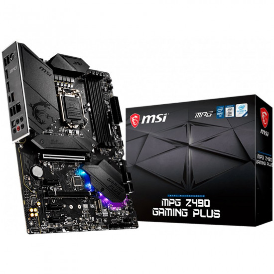 MSI MPG Z490 GAMING PLUS, ATX, Socket 1200, Dual Channel DDR4 5000(OC)MHz, 2x PCIe 3.0 x16 slots, 2x M.2 slots, 1x HDMI, 1x DP, 2x USB3.2 Gen2, 2x USB3.2 Gen1, 2x USB 2.0, Type-C, 7.1 HD Audio, 2.5Gbps LAN MSI MPG Z490 GAMING PLUS, ATX, Socket 1200, Dual Channel DDR4 5000(OC)MHz, 2x PCIe 3.0 x16 slots, 2x M.2 slots, 1x HDMI, 1x DP, 2x USB3.2 Gen2, 2x USB3.2 Gen1, 2x USB 2.0, Type-C, 7.1 HD Audio, 2.5Gbps LAN