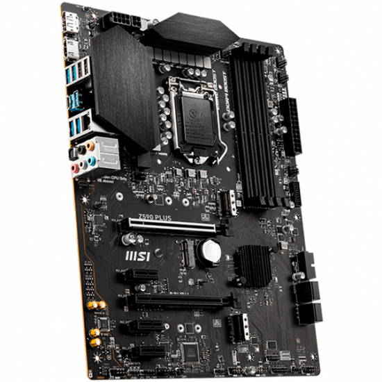 MSI Z590 PLUS, ATX, Socket 1200, Dual Channel DDR4 5333(OC)MHz, 2x PCIe x16 slots, 2x M.2 slots, 1x HDMI, 1x DP, 5x USB 3.2, 2x USB 2.0, Type-C, 7.1 HD Audio, 2.5Gbps LAN MSI Z590 PLUS, ATX, Socket 1200, Dual Channel DDR4 5333(OC)MHz, 2x PCIe x16 slots, 2x M.2 slots, 1x HDMI, 1x DP, 5x USB 3.2, 2x USB 2.0, Type-C, 7.1 HD Audio, 2.5Gbps LAN