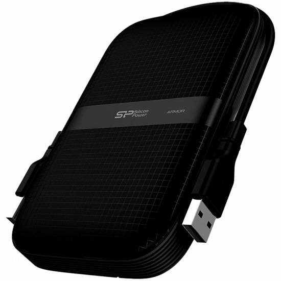 SILICON POWER Armor A60 1TB External HDD, 2.5", USB 3.2 Gen. 1, IPX4, Black/Black SILICON POWER Armor A60 1TB External HDD, 2.5", USB 3.2 Gen. 1, IPX4, Black/Black
