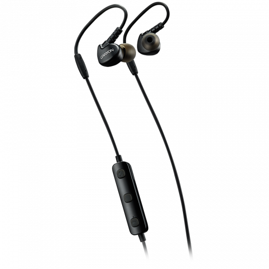 Слушалки CANYON BTH-1 Bluetooth sport earphones with microphone, cable length 0.3m, 18*25*22mm, 0.028kg, Black Слушалки CANYON BTH-1 Bluetooth sport earphones with microphone, cable length 0.3m, 18*25*22mm, 0.028kg, Black