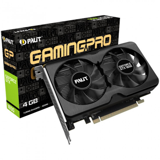 Видео карта VC Palit nVidia GTX1650 GamingPro 4GB GDDR6 , 128bit, 2xDsplayPort, HDMI, part# NE6165001BG1-1175A Видео карта VC Palit nVidia GTX1650 GamingPro 4GB GDDR6 , 128bit, 2xDsplayPort, HDMI, part# NE6165001BG1-1175A