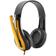 Слушалки CANYON entry price PC headset, combined 3,5 plug, leather pads, Black-yellow Слушалки CANYON entry price PC headset, combined 3,5 plug, leather pads, Black-yellow