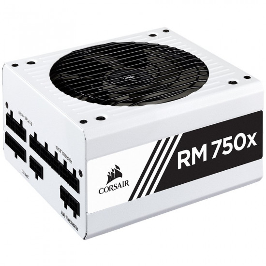 CORSAIR RMx White Series RM750x — 750 Watt 80 PLUS Gold Certified Fully Modular PSU (EU) CORSAIR RMx White Series RM750x — 750 Watt 80 PLUS Gold Certified Fully Modular PSU (EU)