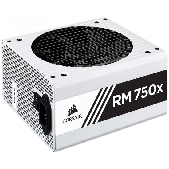 CORSAIR RMx White Series RM750x — 750 Watt 80 PLUS Gold Certified Fully Modular PSU (EU) CORSAIR RMx White Series RM750x — 750 Watt 80 PLUS Gold Certified Fully Modular PSU (EU)