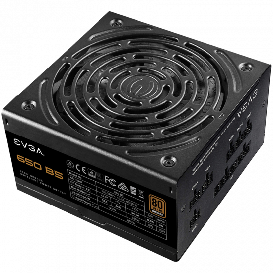 EVGA 650 B5, 80 Plus BRONZE 650W, Fully Modular, EVGA ECO Mode, Compact 150mm Size, 5 Year Warranty EVGA 650 B5, 80 Plus BRONZE 650W, Fully Modular, EVGA ECO Mode, Compact 150mm Size, 5 Year Warranty
