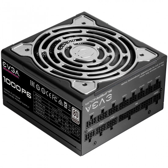 EVGA SuperNOVA 1000 P6, 80 Plus PLATINUM 1000W, Fully Modular, Eco Mode with FDB Fan, Includes Power ON Self Tester, Compact 140mm Size, 10 Year Warranty EVGA SuperNOVA 1000 P6, 80 Plus PLATINUM 1000W, Fully Modular, Eco Mode with FDB Fan, Includes Power ON Self Tester, Compact 140mm Size, 10 Year Warranty