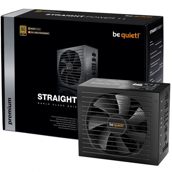 be quiet! STRAIGHT POWER 11 1000W, 80 Plus Gold, Silent Wings, Cable Management, 5 Years Warranty be quiet! STRAIGHT POWER 11 1000W, 80 Plus Gold, Silent Wings, Cable Management, 5 Years Warranty