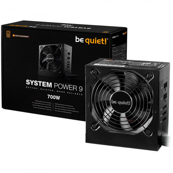 be quiet! SYSTEM POWER 9 700W CM 80PLUS Bronze, 3 Years warranty be quiet! SYSTEM POWER 9 700W CM 80PLUS Bronze, 3 Years warranty