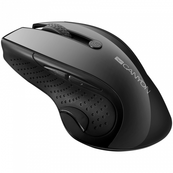 CANYON 2.4Ghz wireless mouse, optical tracking - blue LED, 6 buttons, DPI 1000/1200/1600, Black pearl glossy CANYON 2.4Ghz wireless mouse, optical tracking - blue LED, 6 buttons, DPI 1000/1200/1600, Black pearl glossy