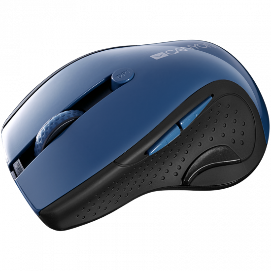 CANYON 2.4Ghz wireless mouse, optical tracking - blue LED, 6 buttons, DPI 1000/1200/1600, Blue Gray pearl glossy CANYON 2.4Ghz wireless mouse, optical tracking - blue LED, 6 buttons, DPI 1000/1200/1600, Blue Gray pearl glossy