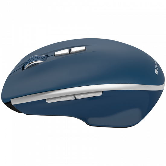 Canyon  2.4 GHz  Wireless mouse ,with 7 buttons, DPI 800/1200/1600, Battery: AAA*2pcs,Blue,72*117*41mm, 0.075kg