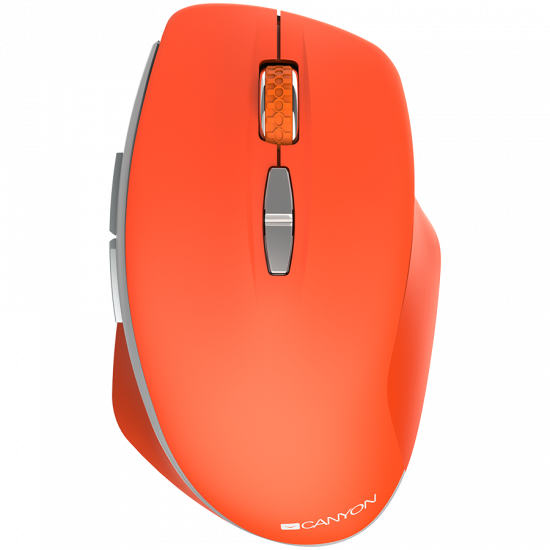 Canyon  2.4 GHz  Wireless mouse ,with 7 buttons, DPI 800/1200/1600, Battery:AAA*2pcs  ,Red 72*117*41mm 0.075kg
