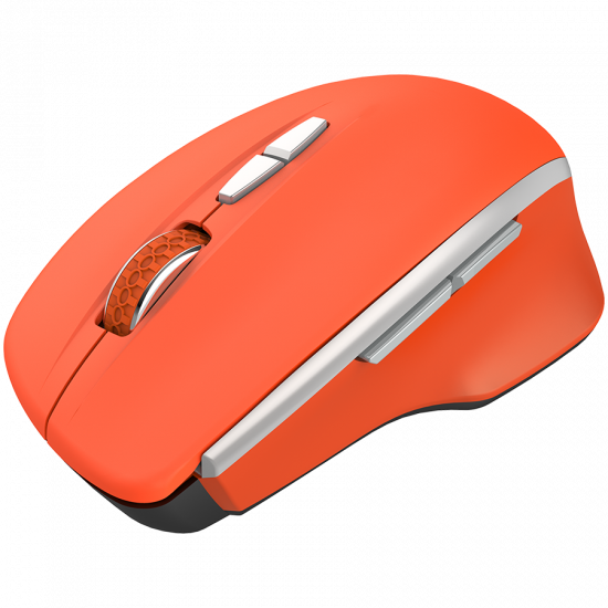 Canyon  2.4 GHz  Wireless mouse ,with 7 buttons, DPI 800/1200/1600, Battery:AAA*2pcs  ,Red 72*117*41mm 0.075kg