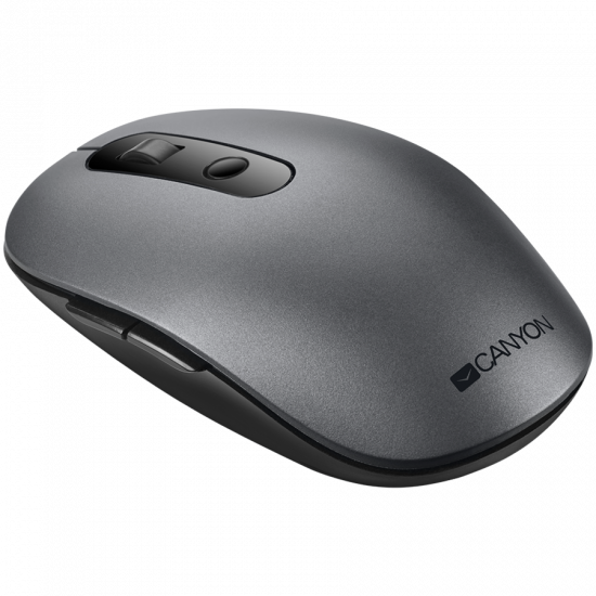 Canyon 2 in 1 Wireless optical mouse with 6 buttons, DPI 800/1000/1200/1500, 2 mode(BT/ 2.4GHz), Battery AA*1pcs, Grey, 65.4*112.25*32.3mm, 0.092kg Canyon 2 in 1 Wireless optical mouse with 6 buttons, DPI 800/1000/1200/1500, 2 mode(BT/ 2.4GHz), Battery AA*1pcs, Grey, 65.4*112.25*32.3mm, 0.092kg
