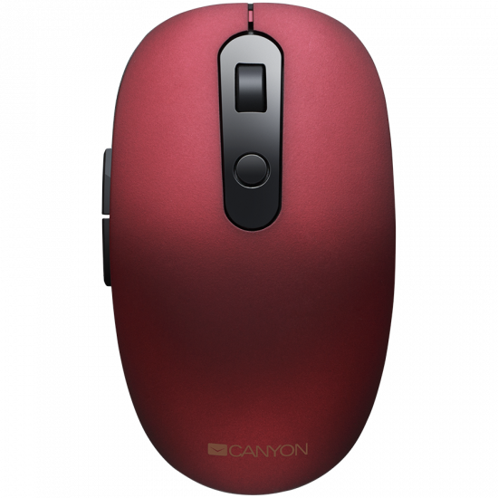 Canyon 2 in 1 Wireless optical mouse with 6 buttons, DPI 800/1000/1200/1500, 2 mode(BT/ 2.4GHz), Battery AA*1pcs, Red, silent switch for right/left keys, 65.4*112.25*32.3mm, 0.092kg Canyon 2 in 1 Wireless optical mouse with 6 buttons, DPI 800/1000/1200/1500, 2 mode(BT/ 2.4GHz), Battery AA*1pcs, Red, silent switch for right/left keys, 65.4*112.25*32.3mm, 0.092kg
