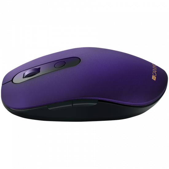 Canyon 2 in 1 Wireless optical mouse with 6 buttons, DPI 800/1000/1200/1500, 2 mode(BT/ 2.4GHz), Battery AA*1pcs, Violet, silent switch for right/left keys, 65.4*112.25*32.3mm, 0.092kg Canyon 2 in 1 Wireless optical mouse with 6 buttons, DPI 800/1000/1200/1500, 2 mode(BT/ 2.4GHz), Battery AA*1pcs, Violet, silent switch for right/left keys, 65.4*112.25*32.3mm, 0.092kg
