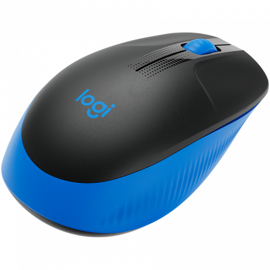 LOGITECH M190 Full-size wireless mouse - BLUE - 2.4GHZ - EMEA - M190