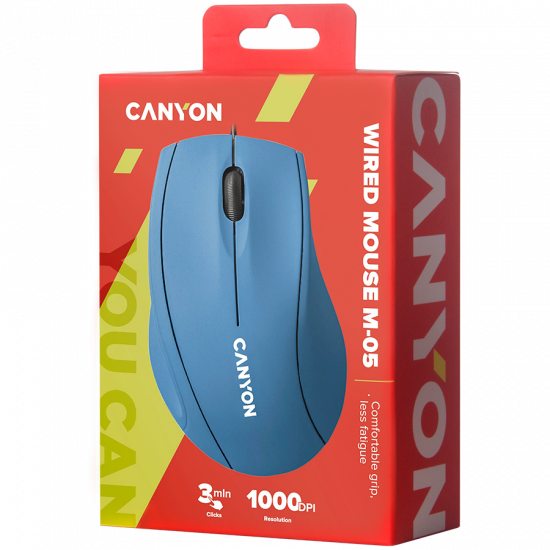 Wired Optical Mouse with 3 keys, DPI 1000 With 1.5M USB cable,Light Blue,size 72*108*40mm,weight:0.077kg Wired Optical Mouse with 3 keys, DPI 1000 With 1.5M USB cable,Light Blue,size 72*108*40mm,weight:0.077kg