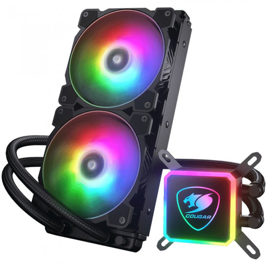 COUGAR AQUA 280, ARGB, Intel Socket LGA 775 / 1150 / 1151 / 1155 / 1156 / 1366 / 1200 / 2011 / 2066 (Core i3 / i5 / i7 / i9 CPU) AMD TR4 / AM4 / FM2 / FM1 / AM3+ / AM3 /, Dimensions (WxDxH): 310x140x27mm, 5 years warranty COUGAR AQUA 280, ARGB, Intel Socket LGA 775 / 1150 / 1151 / 1155 / 1156 / 1366 / 1200 / 2011 / 2066 (Core i3 / i5 / i7 / i9 CPU) AMD TR4 / AM4 / FM2 / FM1 / AM3+ / AM3 /, Dimensions (WxDxH): 310x140x27mm, 5 years warranty