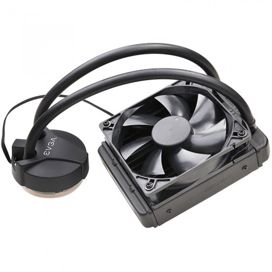 EVGA CLC 120mm All-In-One CPU Liquid Cooler, 1x 120mm Fan, Intel Socket LGA20XX/1200/115X/1366, 5 Year Warranty