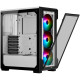 CORSAIR iCUE 220T RGB Tempered Glass Mid-Tower Smart Case — White CORSAIR iCUE 220T RGB Tempered Glass Mid-Tower Smart Case — White