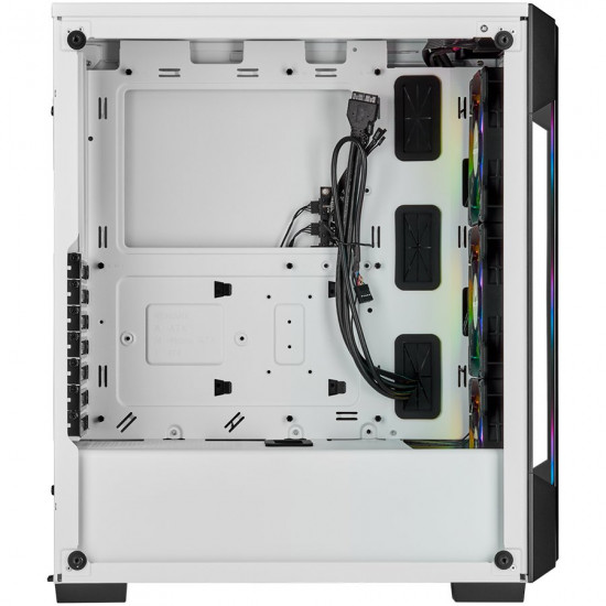 CORSAIR iCUE 220T RGB Tempered Glass Mid-Tower Smart Case — White CORSAIR iCUE 220T RGB Tempered Glass Mid-Tower Smart Case — White