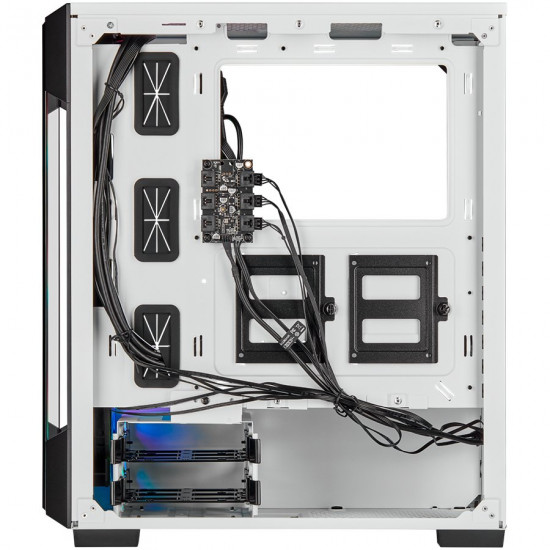 CORSAIR iCUE 220T RGB Tempered Glass Mid-Tower Smart Case — White CORSAIR iCUE 220T RGB Tempered Glass Mid-Tower Smart Case — White