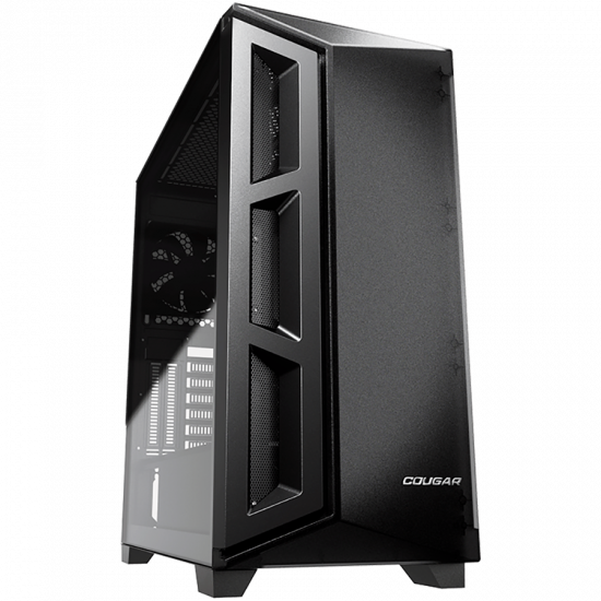 COUGAR Dark Blader X5 Black, Mid-Tower, Mini ITX / Micro ATX / ATX / CEB / E-ATX, 220 x 486 x 468 (mm), USB 3.0 x 1, USB 2.0 x 2, Mic x 1 / Audio x 1, Reset Button, Transparent Left Panel, 120mm x 1 (Black Rear fan x 1 pre-installed) COUGAR Dark Blader X5 Black, Mid-Tower, Mini ITX / Micro ATX / ATX / CEB / E-ATX, 220 x 486 x 468 (mm), USB 3.0 x 1, USB 2.0 x 2, Mic x 1 / Audio x 1, Reset Button, Transparent Left Panel, 120mm x 1 (Black Rear fan x 1 pre-installed)