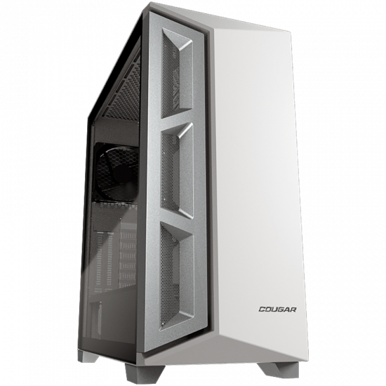 COUGAR Dark Blader X5 White, Mid-Tower, Mini ITX / Micro ATX / ATX / CEB / E-ATX, 220 x 486 x 468 (mm), USB 3.0 x 1, USB 2.0 x 2, Mic x 1 / Audio x 1, Reset Button, Transparent Left Panel, 120mm x 1 (Black Rear fan x 1 pre-installed) COUGAR Dark Blader X5 White, Mid-Tower, Mini ITX / Micro ATX / ATX / CEB / E-ATX, 220 x 486 x 468 (mm), USB 3.0 x 1, USB 2.0 x 2, Mic x 1 / Audio x 1, Reset Button, Transparent Left Panel, 120mm x 1 (Black Rear fan x 1 pre-installed)