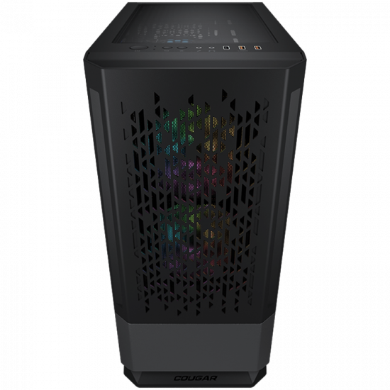 COUGAR MX430 Air RGB (Black), Mid Tower, Mini ITX / Micro ATX / ATX, USB 3.0 x 2, USB 2.0 x 1, Mic x 1 / Audio x 1, Reset Button, RGB Button, 3x ARGB fans pre-installed, Built-in LED controller, Patterned Air Vents Design, 217 x 467 x 371 (mm) COUGAR MX430 Air RGB (Black), Mid Tower, Mini ITX / Micro ATX / ATX, USB 3.0 x 2, USB 2.0 x 1, Mic x 1 / Audio x 1, Reset Button, RGB Button, 3x ARGB fans pre-installed, Built-in LED controller, Patterned Air Vents Design, 217 x 467 x 371 (mm)