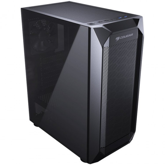 Chassis COUGAR MX410 Mesh-G, Mid Tower, MiniITX/MicroATX/ATX, 210 x 455 x 380 (mm), USB 3.0 x 2, USB 2.0 x 2, Mic x 1 / Audio x 1, Reset Button, Mesh Front Panel, 120mm x 1(Black fan x 1 pre-installed), Transparent Left Panel - 4mm Tempered Glass Chassis COUGAR MX410 Mesh-G, Mid Tower, MiniITX/MicroATX/ATX, 210 x 455 x 380 (mm), USB 3.0 x 2, USB 2.0 x 2, Mic x 1 / Audio x 1, Reset Button, Mesh Front Panel, 120mm x 1(Black fan x 1 pre-installed), Transparent Left Panel - 4mm Tempered Glass