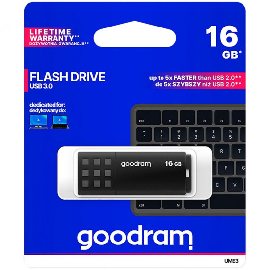 GOODRAM UME3 16GB USB 3.0 black colour GOODRAM UME3 16GB USB 3.0 black colour