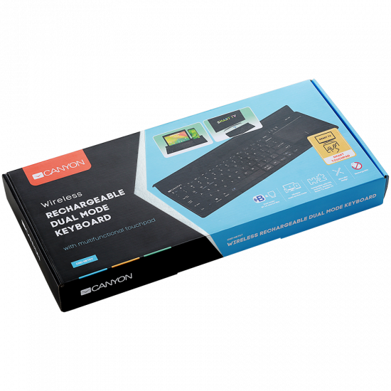 Bluetooth&2.4G wireless keyboard, max. 4 devices can be connected at same time, Bluetooth multi-device mode under Android, iOS, Win8 and Win10 system, touch panel with rubbery hand rest, US layout, Black, size:397x175.5x27 mm, 614g Bluetooth&2.4G wireless keyboard, max. 4 devices can be connected at same time, Bluetooth multi-device mode under Android, iOS, Win8 and Win10 system, touch panel with rubbery hand rest, US layout, Black, size:397x175.5x27 mm, 614g