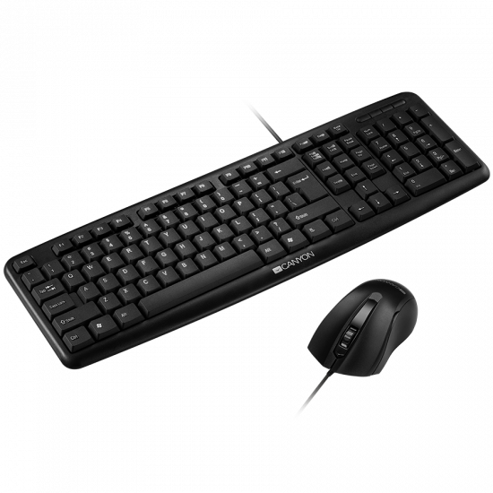 CANYON USB standard KB, water resistant BG layout bundle with optical 3D wired mice 1000DPI black CANYON USB standard KB, water resistant BG layout bundle with optical 3D wired mice 1000DPI black