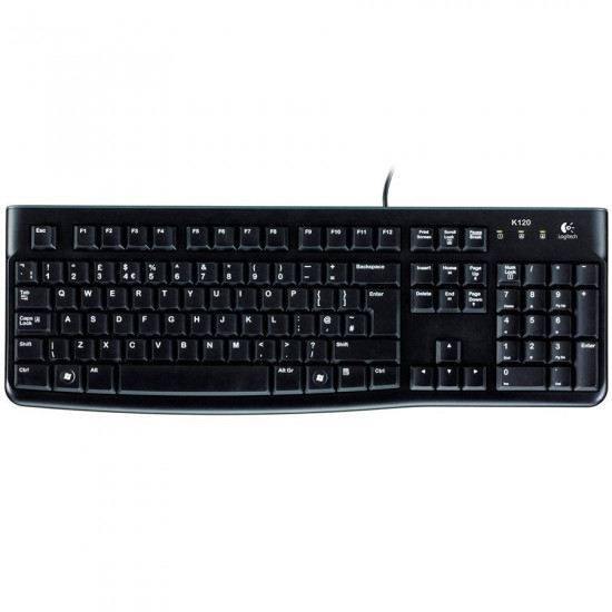 LOGITECH Corded Keyboard K120 - Business EMEA - US International - BLACK LOGITECH Corded Keyboard K120 - Business EMEA - US International - BLACK