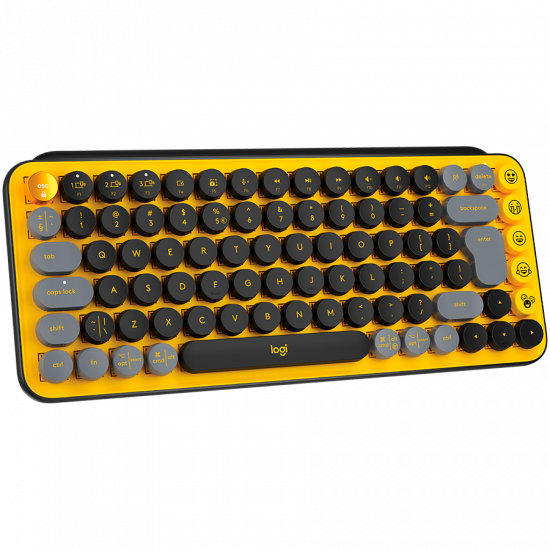LOGITECH POP Keys Wireless Mechanical Keyboard With Emoji Keys - BLAST_YELLOW - US INT'L - BT - INTNL - BOLT LOGITECH POP Keys Wireless Mechanical Keyboard With Emoji Keys - BLAST_YELLOW - US INT'L - BT - INTNL - BOLT