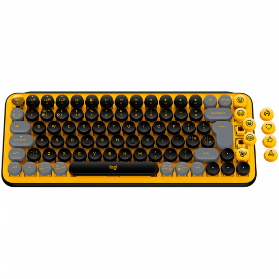 LOGITECH POP Keys Wireless Mechanical Keyboard With Emoji Keys - BLAST_YELLOW - US INT'L - BT - INTNL - BOLT LOGITECH POP Keys Wireless Mechanical Keyboard With Emoji Keys - BLAST_YELLOW - US INT'L - BT - INTNL - BOLT