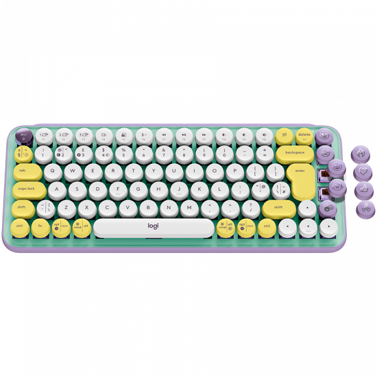 LOGITECH POP Keys Wireless Mechanical Keyboard With Emoji Keys - DAYDREAM_MINT - US INT'L - BT - INTNL - BOLT LOGITECH POP Keys Wireless Mechanical Keyboard With Emoji Keys - DAYDREAM_MINT - US INT'L - BT - INTNL - BOLT